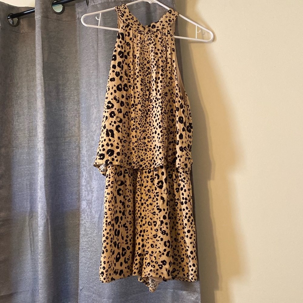 Cheetah print romper